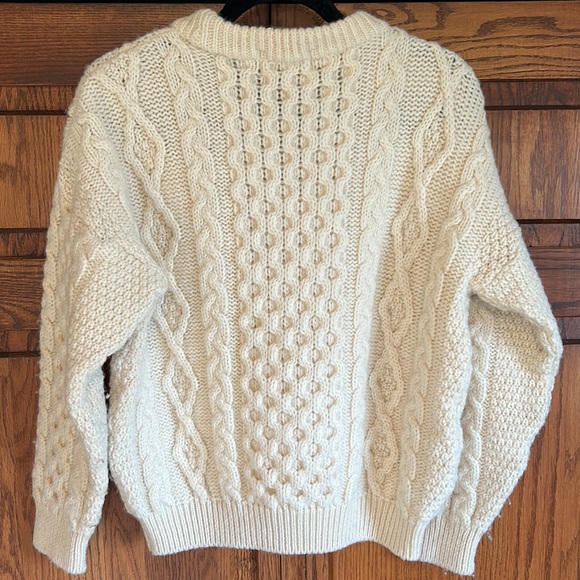 Kerry Traditions Cable Sweater-Women size Small-Color is Beige/Cream - Picture 3 of 3